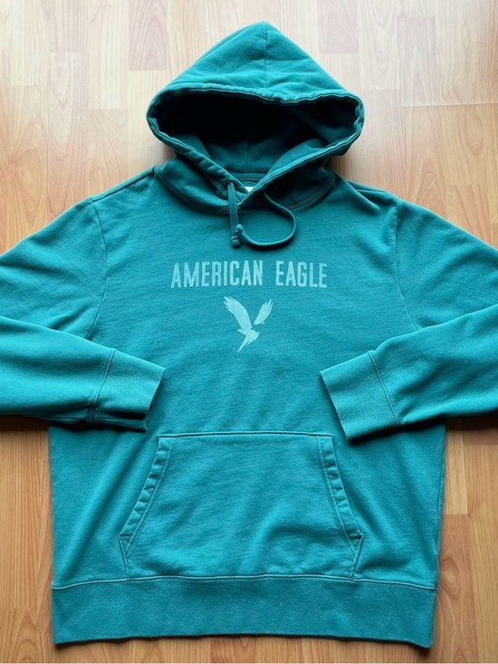 American Eagle Outfitters Other - American Eagle Men’s Green Teal Logo Hoodie Sweatshirt Size XL